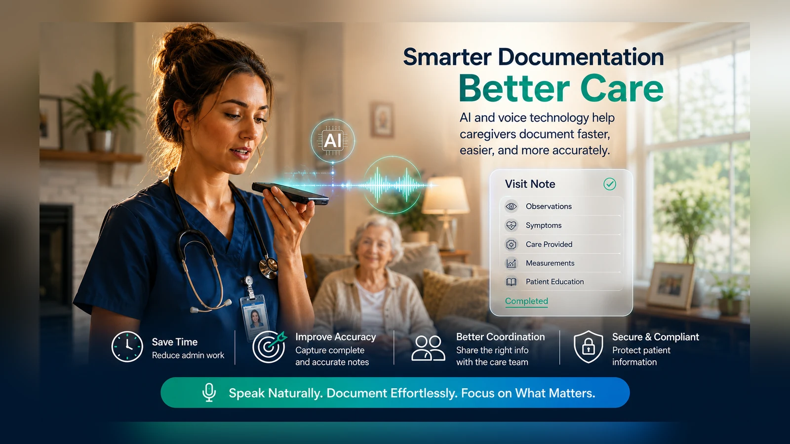 How AI and Voice Technology Improve Caregiver Documentation in Home Health How AI and Voice Technology Improve Caregiver Documentation in Home Health