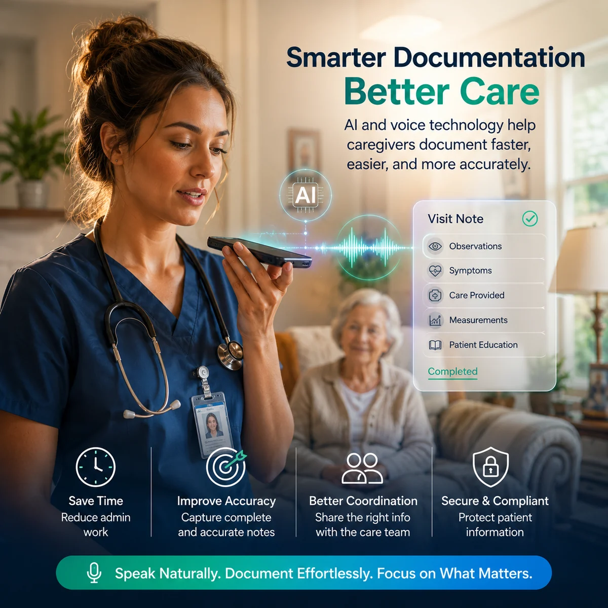 How AI and Voice Technology Improve Caregiver Documentation in Home Health