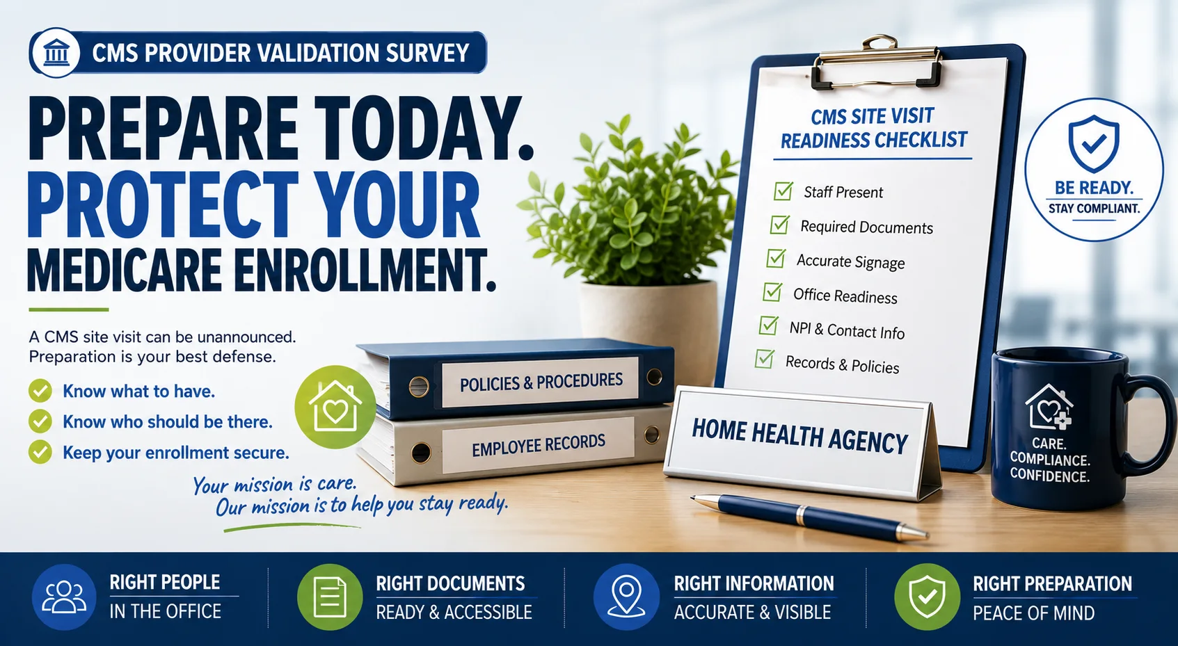 How Should Medicare Home Health Agencies Prepare for a CMS Provider Validation Survey? How Should Medicare Home Health Agencies Prepare for a CMS Provider Validation Survey?