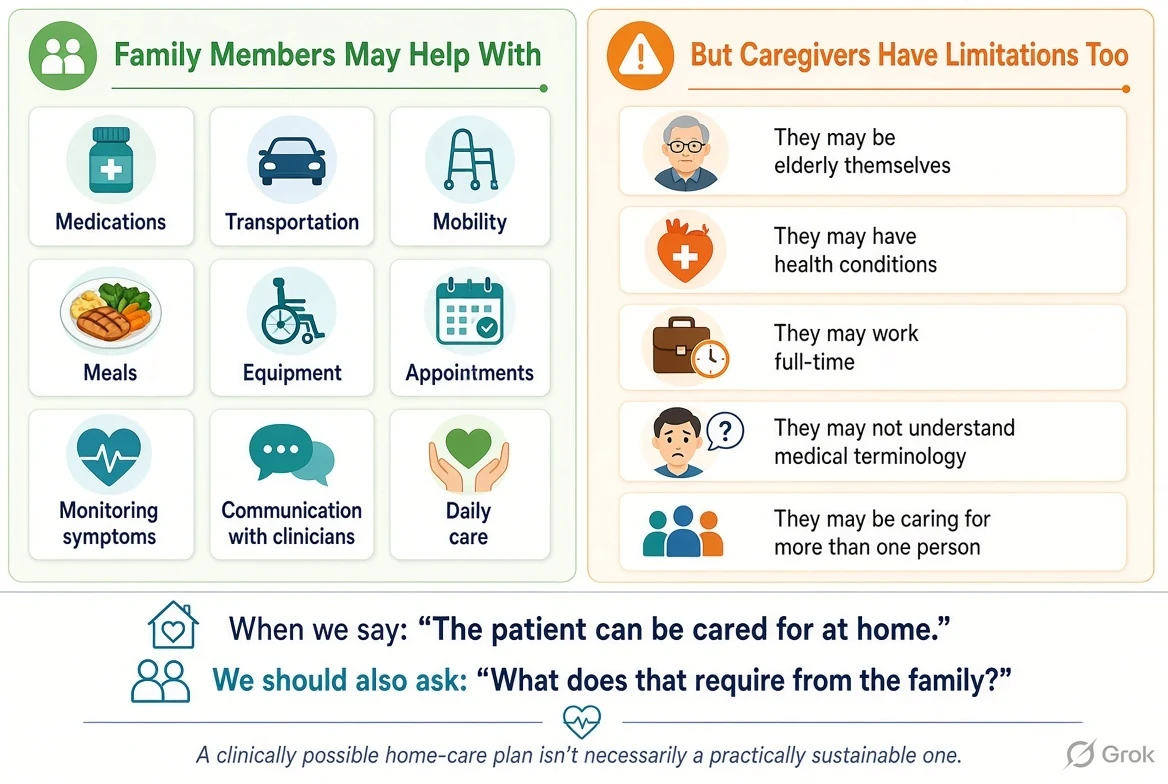 Family caregivers support medications, mobility, meals, and daily care while balancing their own limitations. Family caregivers support medications, mobility, meals, and daily care while balancing their own limitations.
