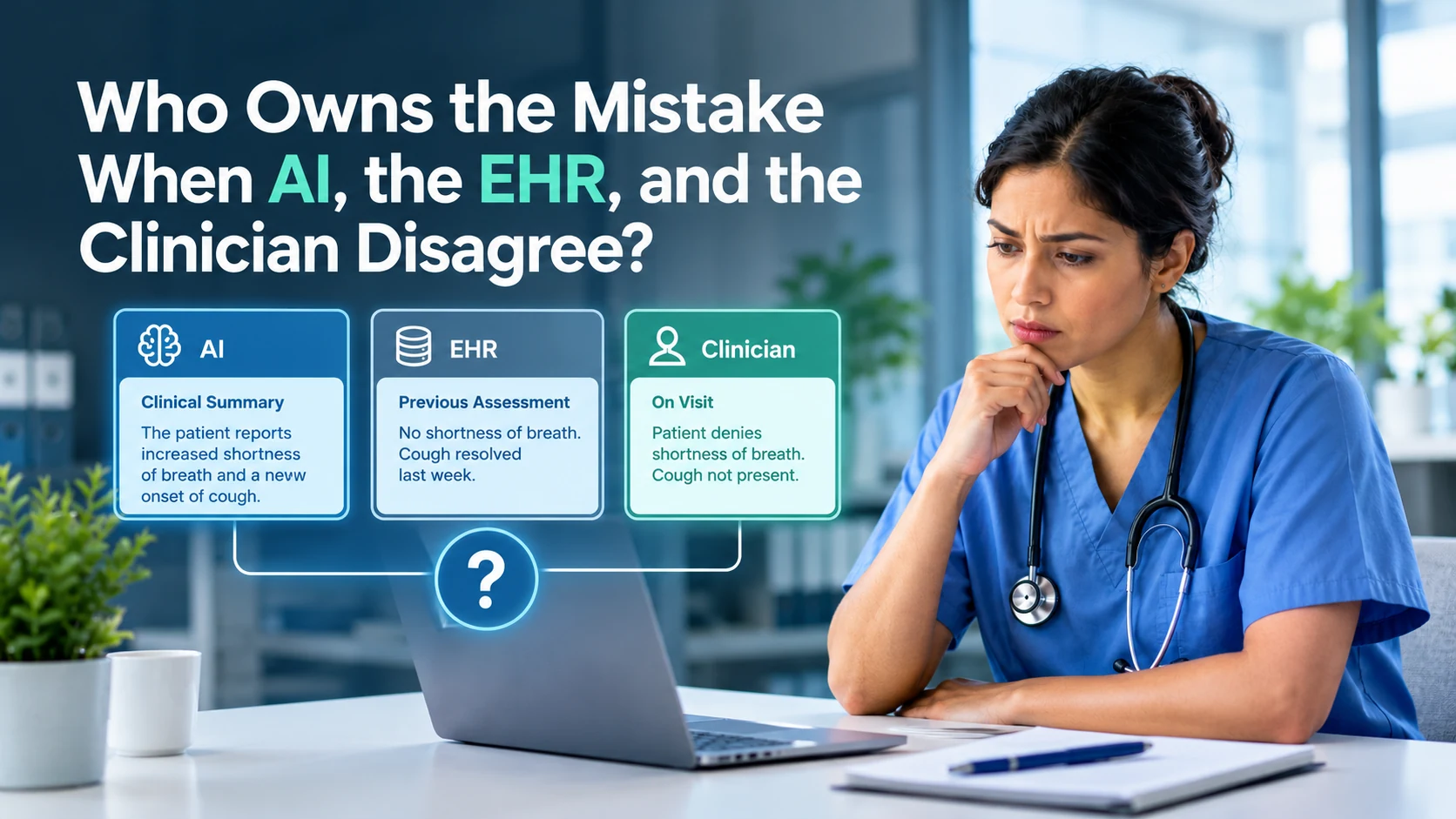 Who Owns the Mistake When AI, the EHR, and the Clinician Disagree?