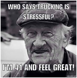 Trucking is stressful
